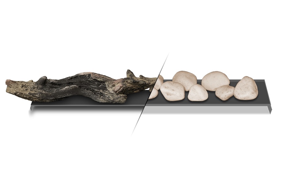 try with logs or stones for bioethanol burner insert