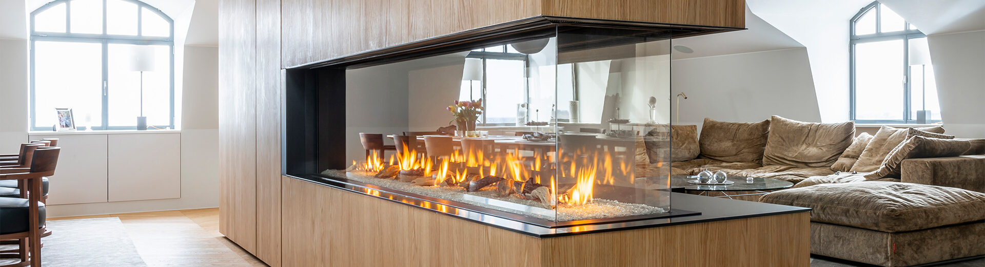 SINATRA Open Gas Fireplace Planikafires